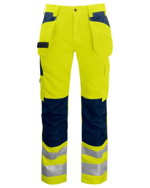 Broek PROJOB 6531 SIGNALISATIEBROEK MET KNIEZAKKEN EN SPIJKERZAKKEN EN ISO 20471 KLASSE 2 voor bedrukking &amp; borduring