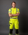 Broek PROJOB 6531 SIGNALISATIEBROEK MET KNIEZAKKEN EN SPIJKERZAKKEN EN ISO 20471 KLASSE 2 voor bedrukking &amp; borduring