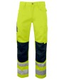 Broek PROJOB 6532 SIGNALISATIEBROEK MET KNIEZAKKEN EN ISO 20471 KLASSE 2 voor bedrukking &amp; borduring