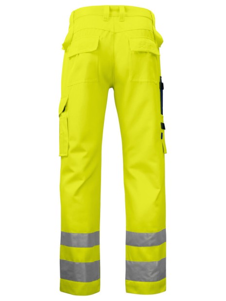 PROJOB 6532 PANTALON POLYCOTON PRIO - EN ISO 20471 CLASSE 2 jaune/bleu marine personnalisable