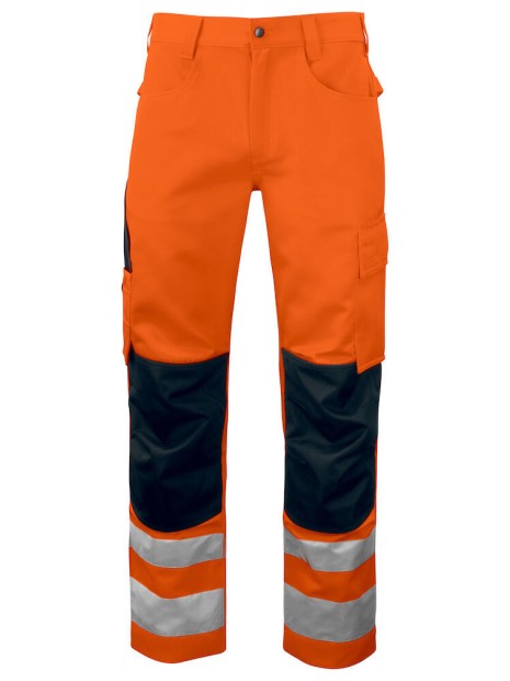 PROJOB 6532 PANTALON POLYCOTON PRIO - EN ISO 20471 CLASSE 2 orange/noir personnalisable