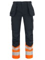 PROJOB 6534 PANTALON POLYCOTON PRIO - EN ISO 20471 CLASSE 1 orange/noir personnalisable