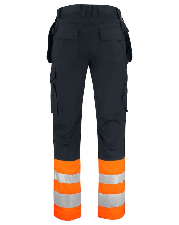 Broek PROJOB 6534 SIGNALISATIEBROEK MET KNIEZAKKEN EN SPIJKERZAKKEN EN ISO 20471 KLASSE 1 voor bedrukking &amp; borduring