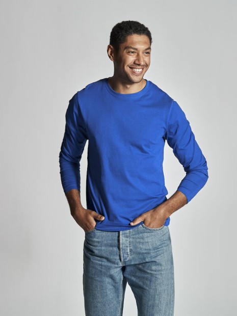 T-Shirts à personnaliser COTTOVER T-SHIRT MANCHES LONGUES HOMME - CERTIFIÉ GOTS bleu royal