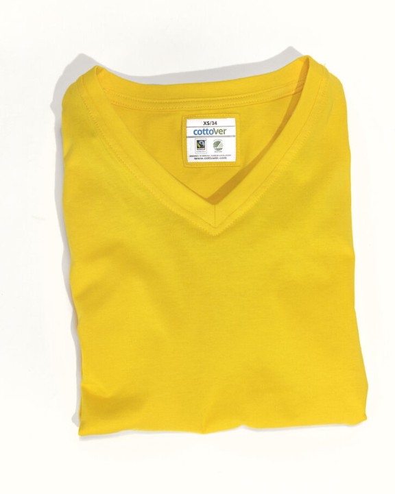 T-shirt COTTOVER T-SHIRT V-NECK LADY - GOTS GECERTIFICEERD voor bedrukking &amp; borduring