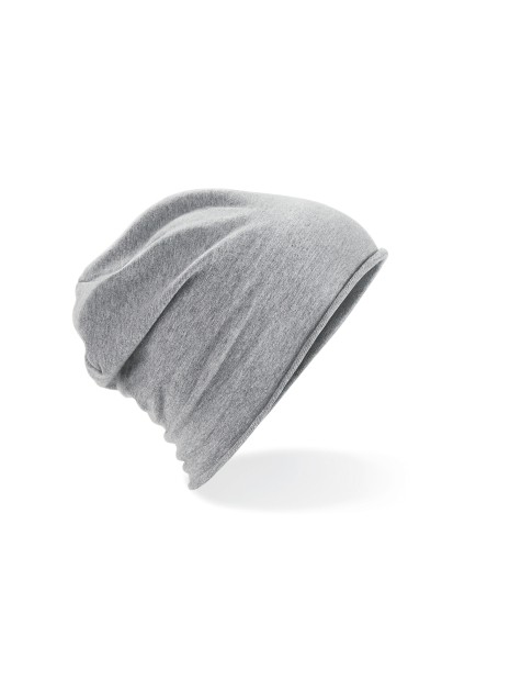 BEECHFIELD JERSEY BEANIE heather grey personnalisable
