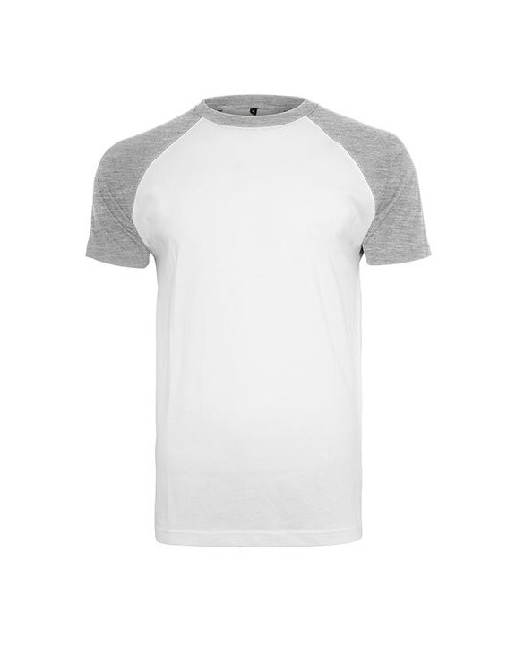 T-shirt personnalisable BUILD YOUR BRAND RAGLAN CONTRAST TEE