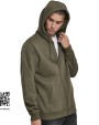 BUILD YOUR BRAND HEAVY ZIP HOODY Sweatshirt personalisierbar