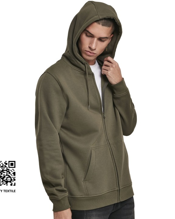 BUILD YOUR BRAND HEAVY ZIP HOODY Sweatshirt personalisierbar