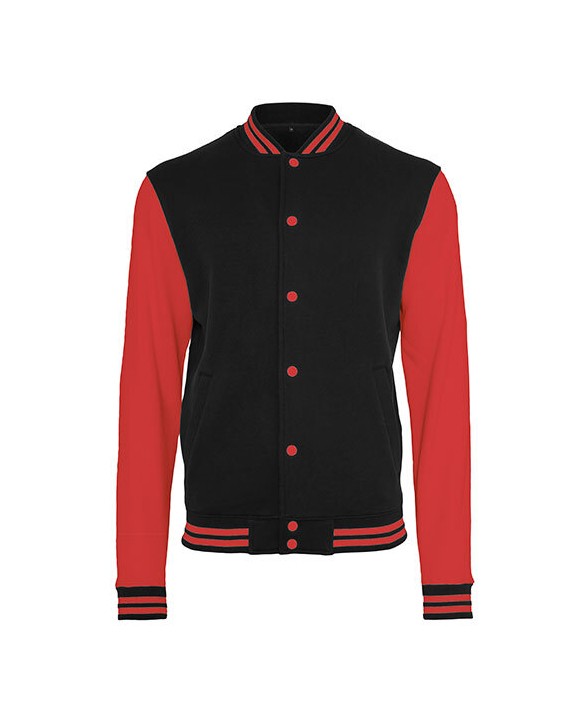 BUILD YOUR BRAND SWEAT COLLEGE JACKET Sweatshirt personalisierbar