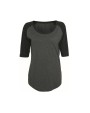 BUILD YOUR BRAND Ladies 3/4 Contrast Raglan Tee T-Shirt personalisierbar