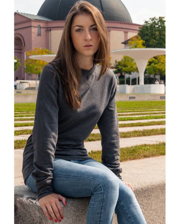 Sweat-shirt personnalisable BUILD YOUR BRAND LADIES LIGHT CREWNECK