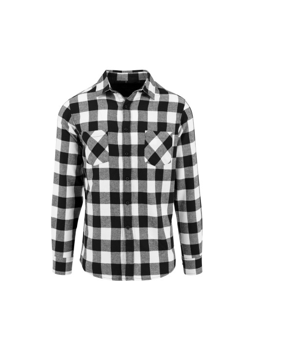 BUILD YOUR BRAND CHECKED FLANELL SHIRT Hemd personalisierbar
