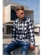 Hemd BUILD YOUR BRAND CHECKED FLANELL SHIRT voor bedrukking &amp; borduring