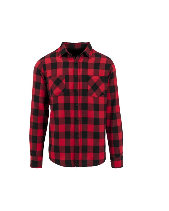 Hemd BUILD YOUR BRAND CHECKED FLANELL SHIRT voor bedrukking &amp; borduring