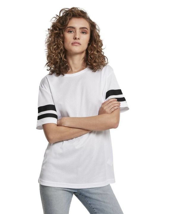 T-shirt personnalisable BUILD YOUR BRAND Ladies Mesh Stripe
