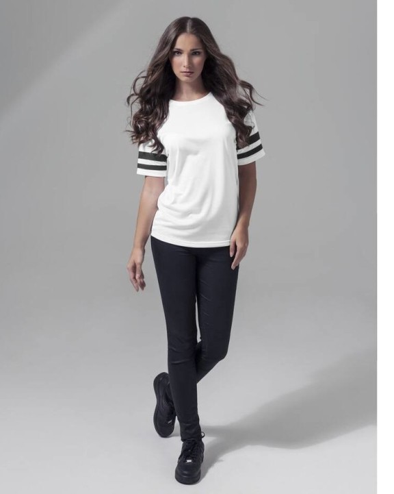 T-shirt personnalisable BUILD YOUR BRAND Ladies Mesh Stripe