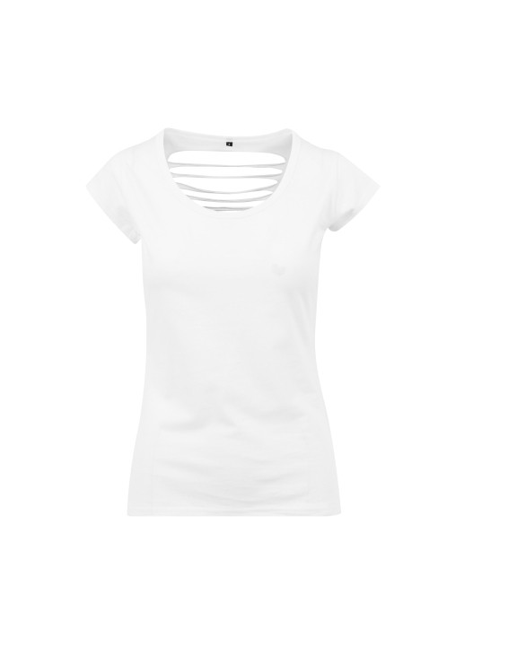 T-shirt BUILD YOUR BRAND LADIES BACK CUT TEE voor bedrukking &amp; borduring