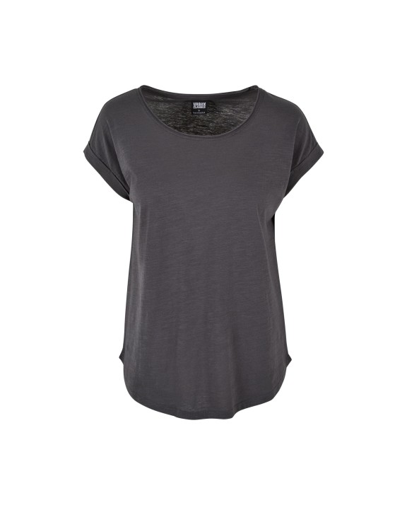 T-shirt personnalisable BUILD YOUR BRAND LADIES LONG SLUB TEE