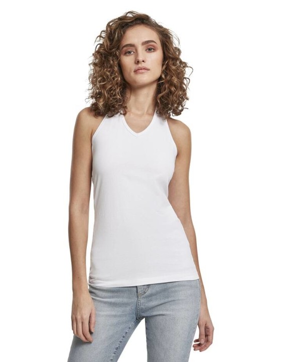 BUILD YOUR BRAND Ladies Neckholder Shirt T-Shirt personalisierbar