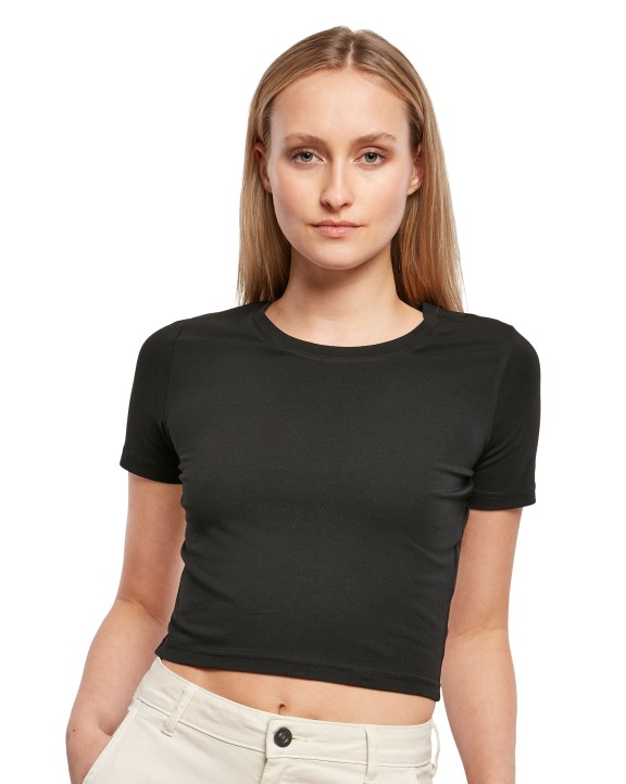 T-shirt BUILD YOUR BRAND LADIES CROPPED TEE voor bedrukking &amp; borduring