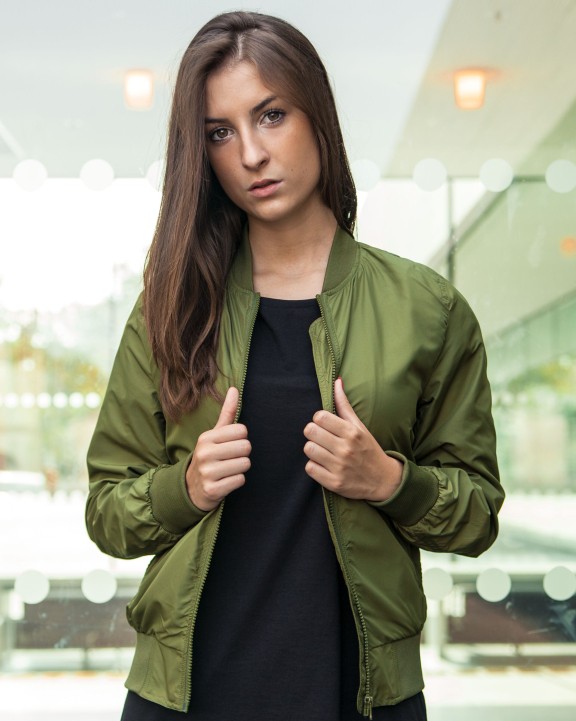 Veste personnalisable BUILD YOUR BRAND LADIES NYLON BOMBER JACKET