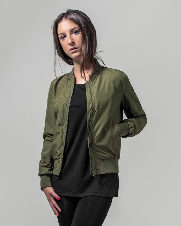 Veste personnalisable BUILD YOUR BRAND LADIES NYLON BOMBER JACKET