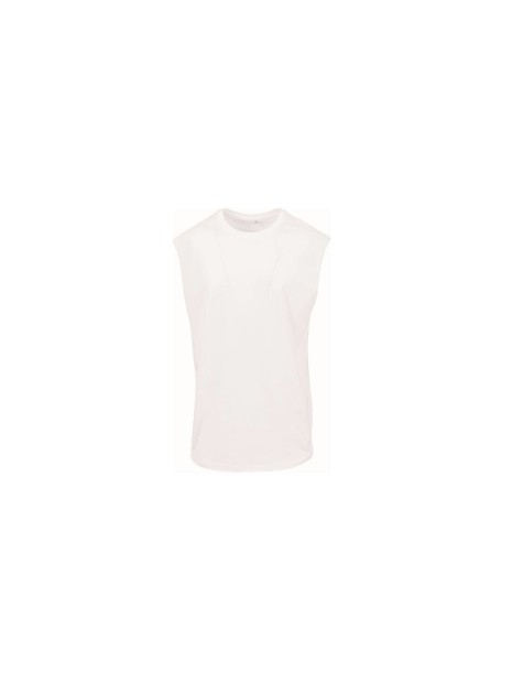 BUILD YOUR BRAND Sleeveless Tee blanc personnalisable