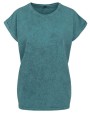 T-shirt personnalisable BUILD YOUR BRAND LADIES ACID WASHED EXTENDED SHOULDER TEE