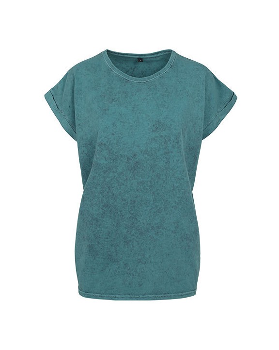 BUILD YOUR BRAND LADIES ACID WASHED EXTENDED SHOULDER TEE T-Shirt personalisierbar