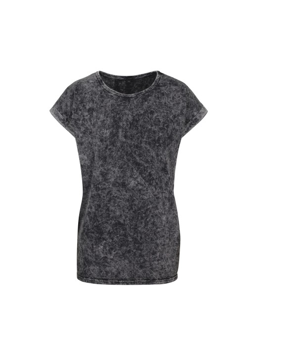 BUILD YOUR BRAND LADIES ACID WASHED EXTENDED SHOULDER TEE T-Shirt personalisierbar