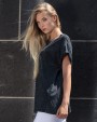 BUILD YOUR BRAND LADIES ACID WASHED EXTENDED SHOULDER TEE T-Shirt personalisierbar