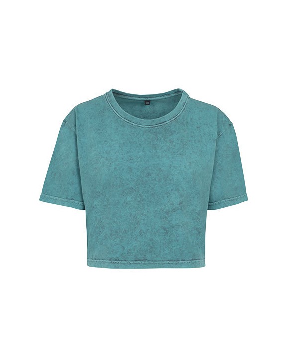 T-shirt personnalisable BUILD YOUR BRAND Ladies Acid Washed Cropped Tee
