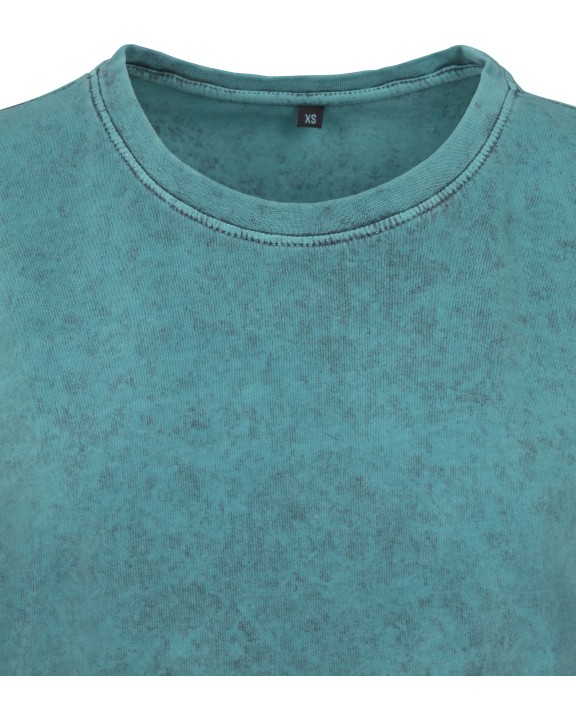 T-shirt personnalisable BUILD YOUR BRAND Ladies Acid Washed Cropped Tee