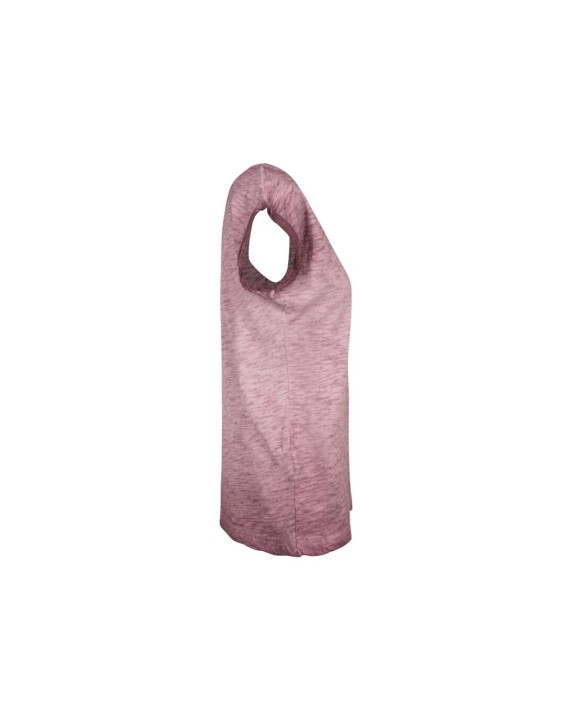 T-shirt BUILD YOUR BRAND LADIES SPRAY DYE 
EXTENDED SHOULDER TEE voor bedrukking &amp; borduring