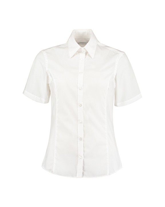 Hemd KUSTOM KIT Tailored Fit Business Shirt Short Sleeve voor bedrukking &amp; borduring