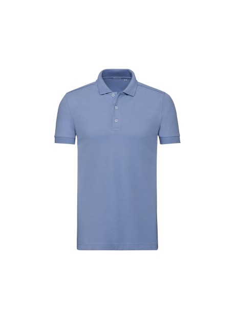 RUSSELL Polo Stretch Homme ciel personnalisable