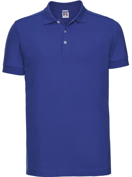 RUSSELL Polo Stretch Homme bleu azur personnalisable
