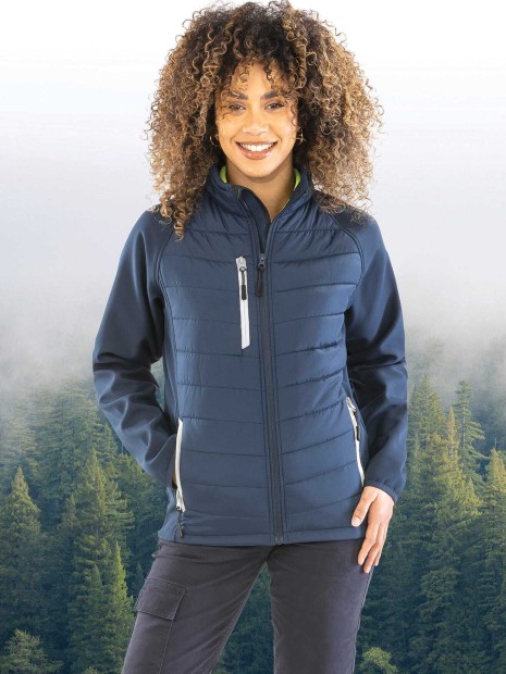 Softshells à personnaliser RESULT Veste softshell rembourrée black compass recyclée 