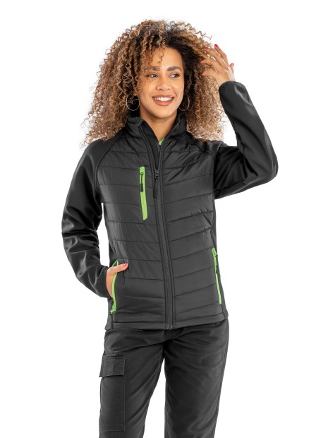 Softshells à personnaliser RESULT Veste softshell rembourrée black compass recyclée 
