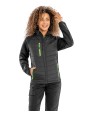 Softshell RESULT Black compass gewatteerde softshelljas voor bedrukking &amp; borduring