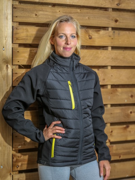 Softshells à personnaliser RESULT Veste softshell rembourrée black compass recyclée 