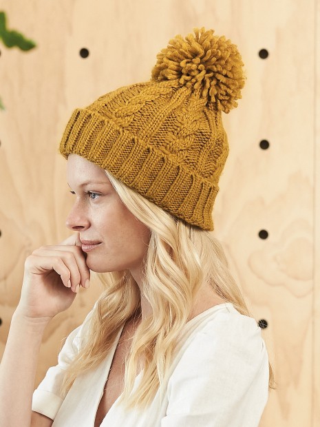Bonnets, Écharpes & Gants à personnaliser BEECHFIELD CABLE KNIT MELANGE BEANIE 