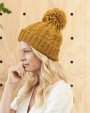 BEECHFIELD CABLE KNIT MELANGE BEANIE Mütze, Schal & Handschuh personalisierbar