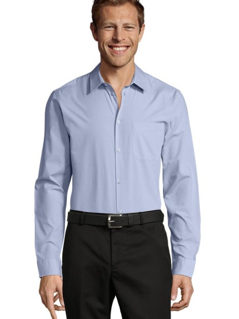 Chemises à personnaliser SOL'S Baltimore Fit bleu ciel