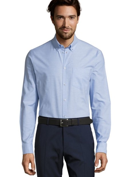 Chemises à personnaliser SOL'S Boston Fit bleu ciel