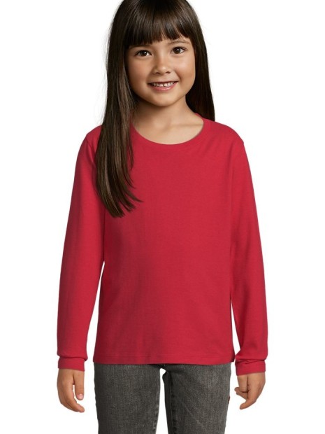 T-Shirts à personnaliser SOL'S Imperial Lsl Kids rouge