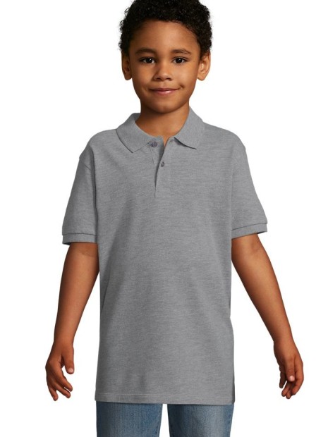 Polos à personnaliser SOL'S Perfect Kids gris chiné