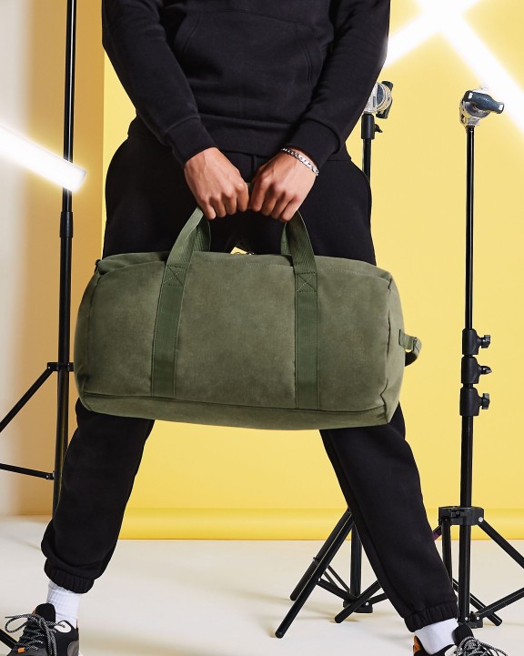 BAG BASE VINTAGE CANVAS BARREL BAG Tasche personalisierbar