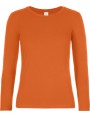 B&C T-shirt manches longues femme #E190 orange urbain personnalisable